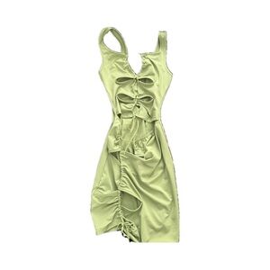 Stylish Green Cut-Out Club/Going out dress